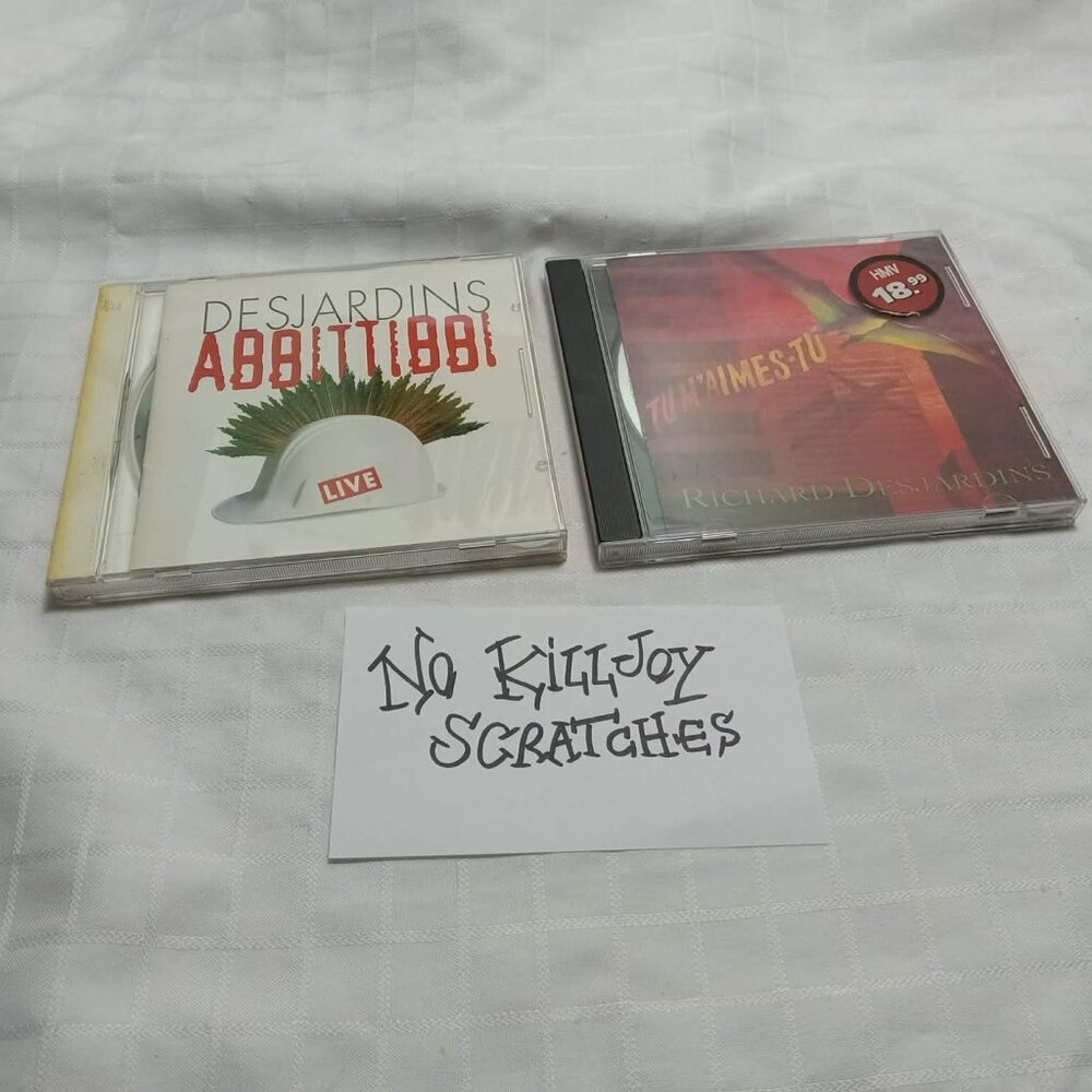 2 X CD Richard Desjardins présentés : "Abbittibbi" 1996 "Tu m'aimes-tu" 1990